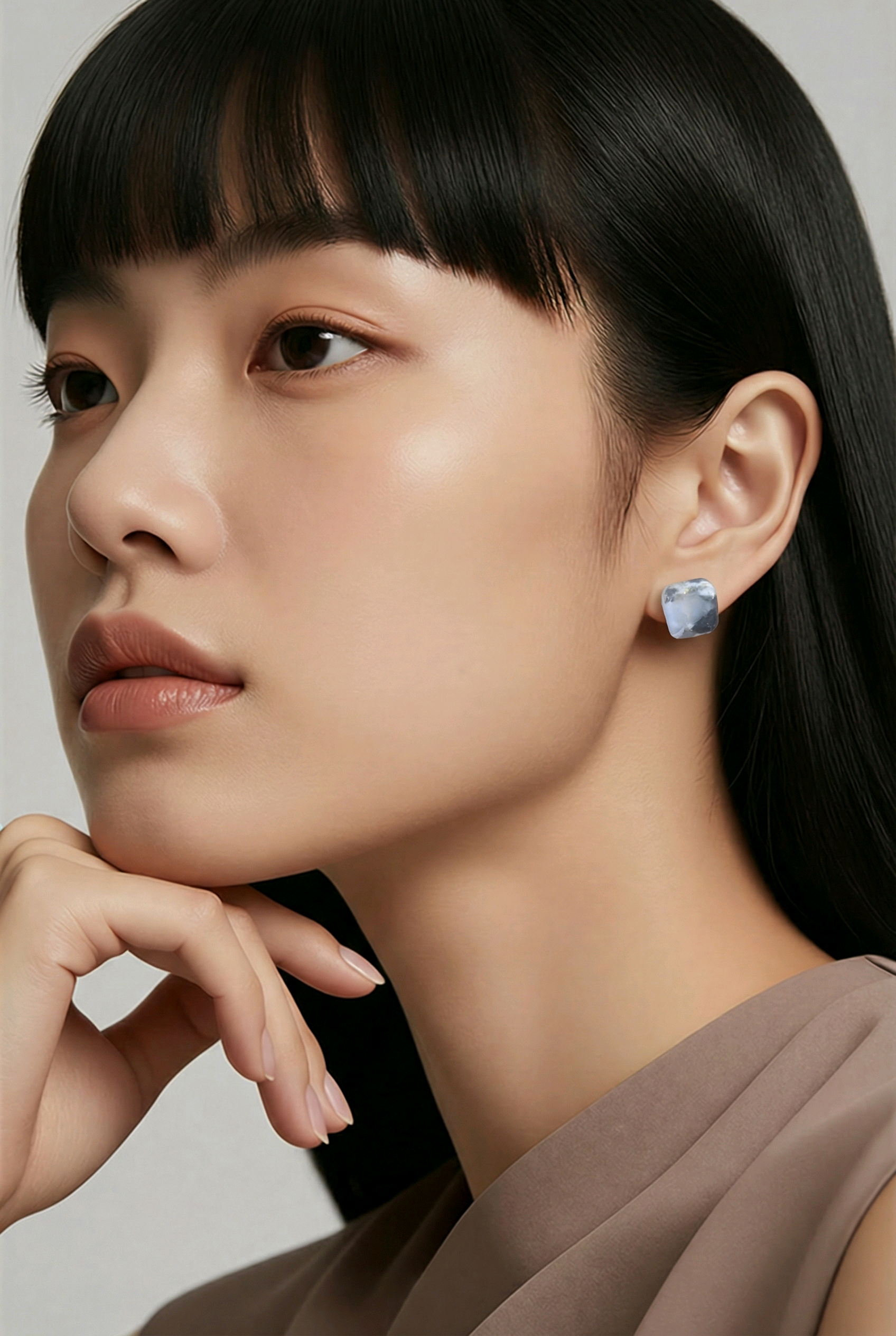 Nacre – Boucles d’oreilles acier inoxydable
