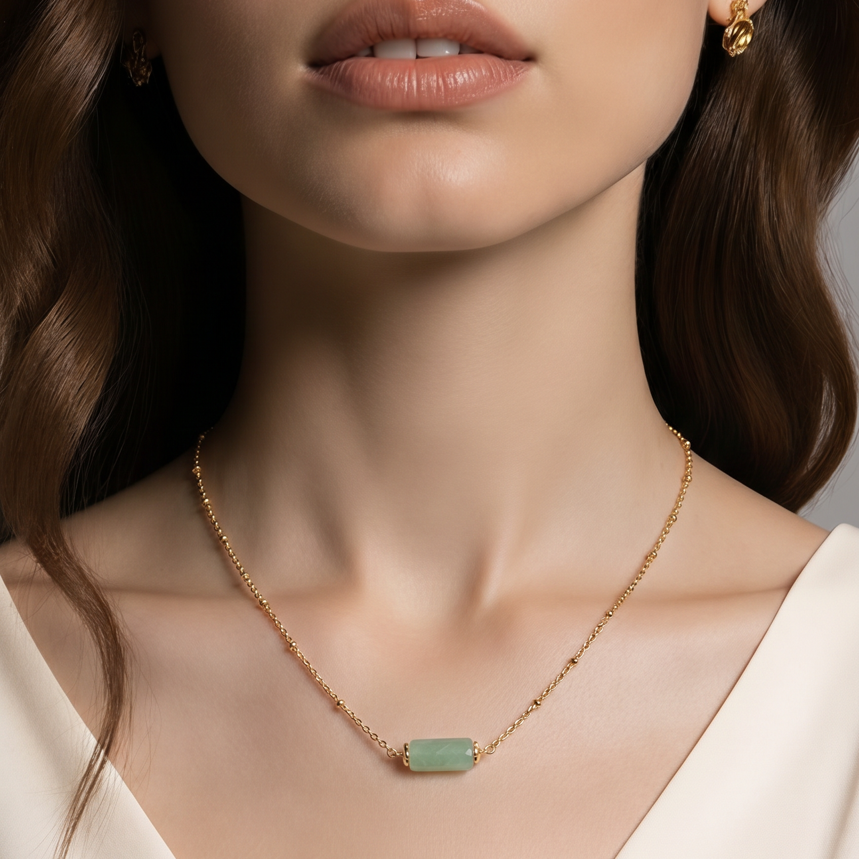 Collier Cléa – Aventurine verte