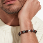 Bracelet Kahel – Onyx & Œil de taureau