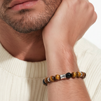 Bracelet Kahel – Onyx & Œil de tigre