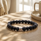 Bracelet Kahel – Onyx & Pierre de lave
