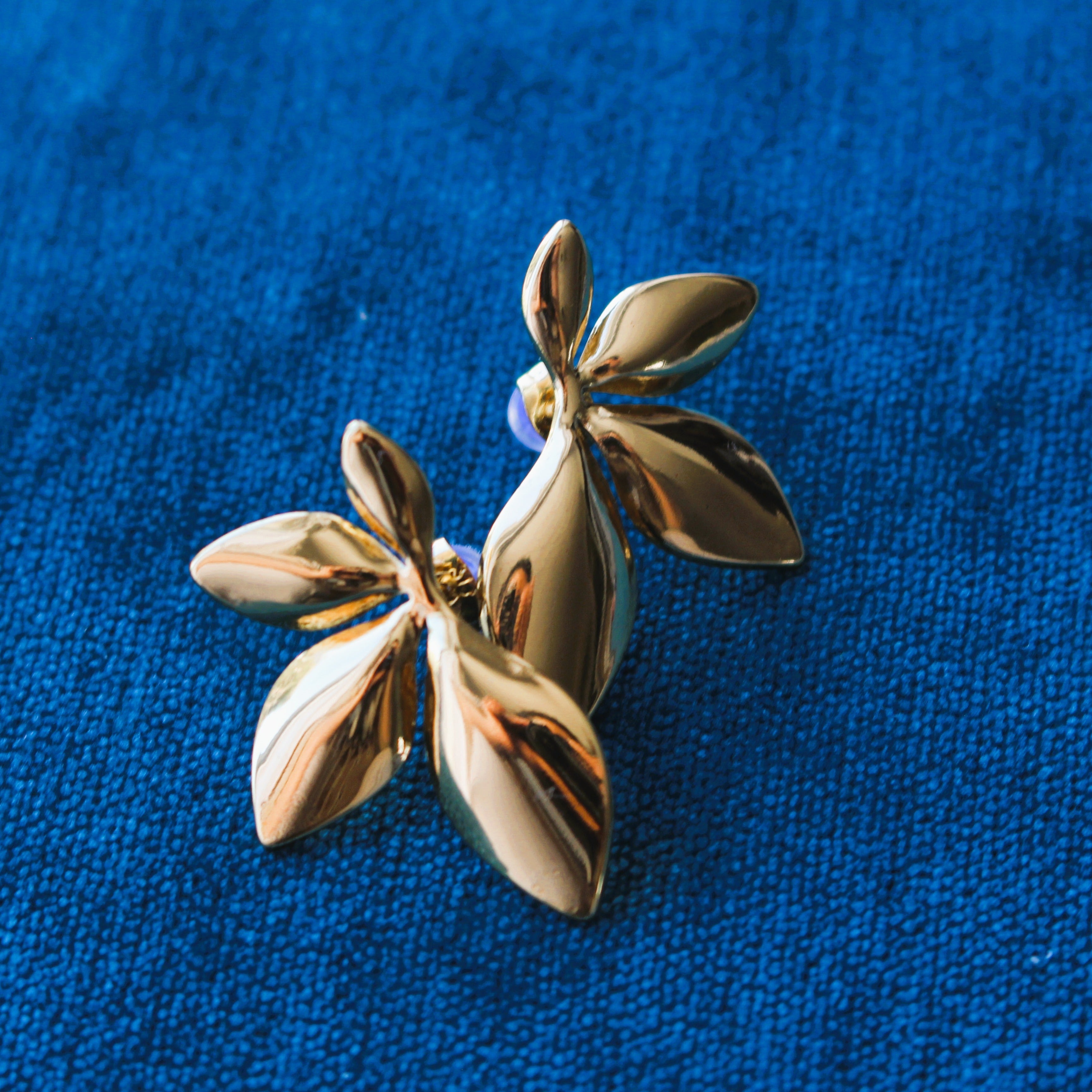 Soléa – Boucles d’oreilles dorées acier inoxydable