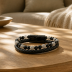 Bracelet Aska - labradorite & onyx
