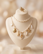 SET Océane - Parure complète perles & coquillages
