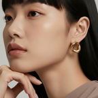 Nody – Boucles d’oreilles dorées acier inoxydable