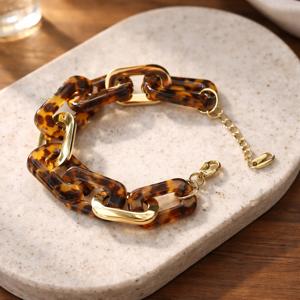 Écorce - Set bracelet et boucles écaille