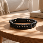 Bracelet Aska – Pierre de lave & Shungite