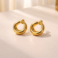 Nody – Boucles d’oreilles dorées acier inoxydable